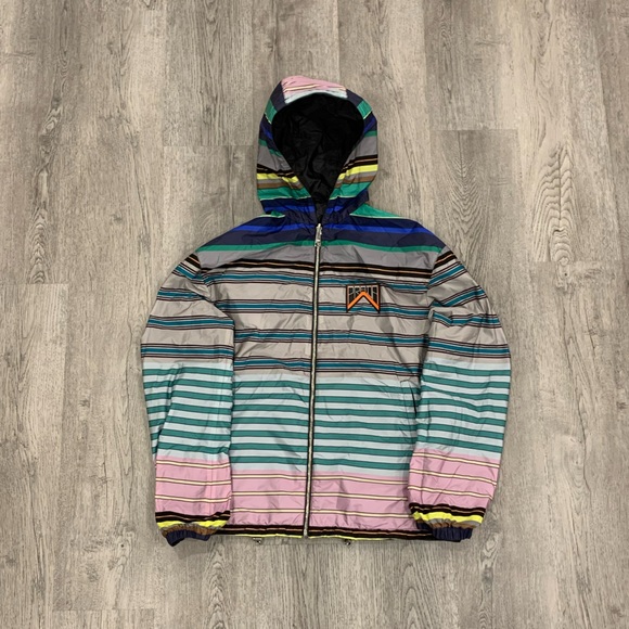 Men’s PRADA Stripe Nylon Reversible Jacket FW18 Size Medium GENUINE - Picture 4 of 13